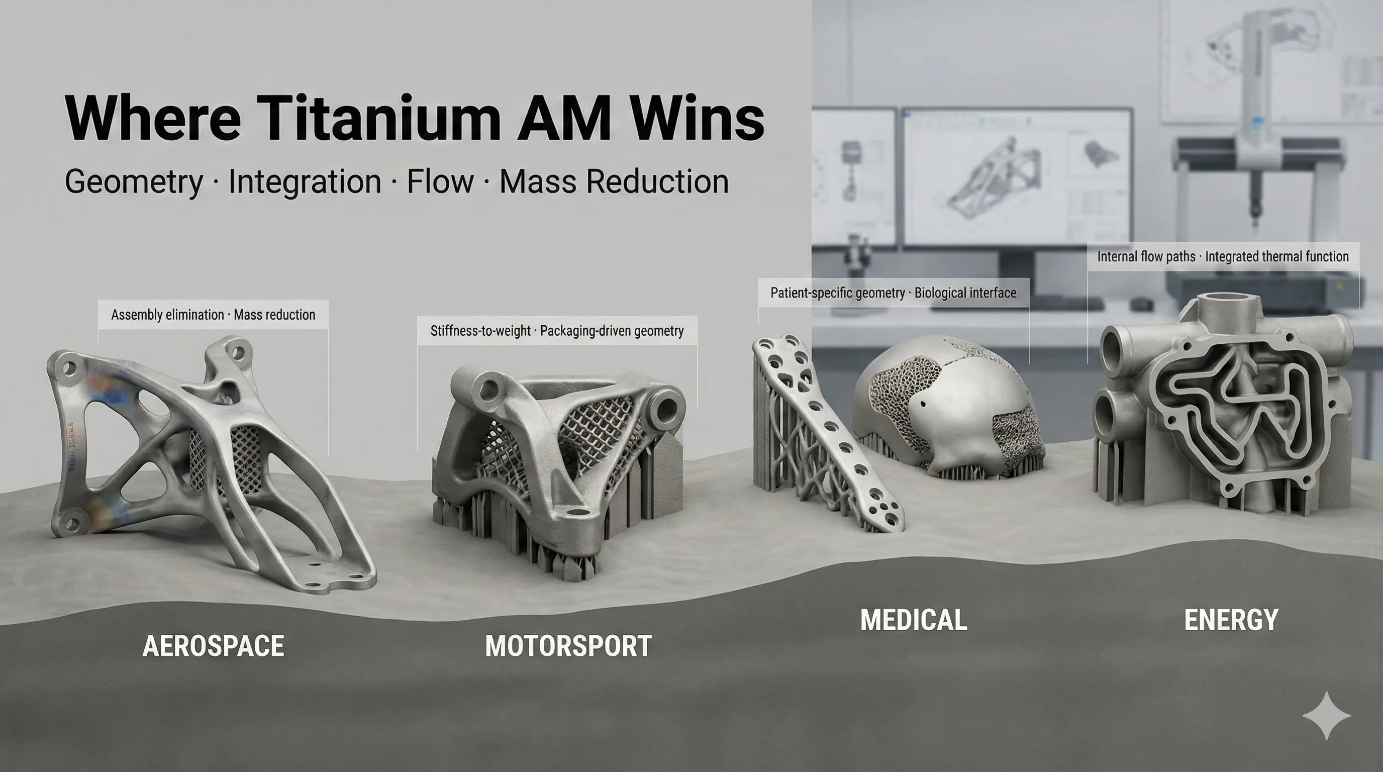 TC4 and Ti-6Al-4V titanium 3D printing application parts