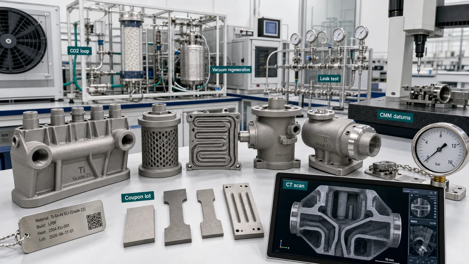 Titanium 3D Printing for Carbon Capture and Direct Air Capture Hardware
