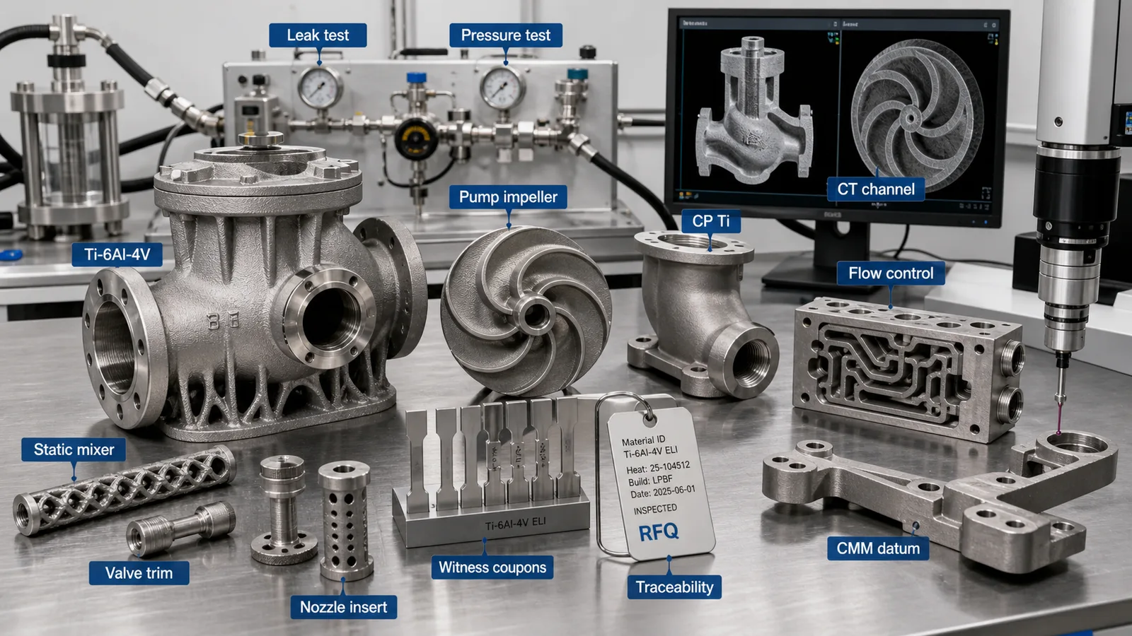 Titanium 3D Printing for Industrial Valves, Pump Parts, and Flow Control Hardware
