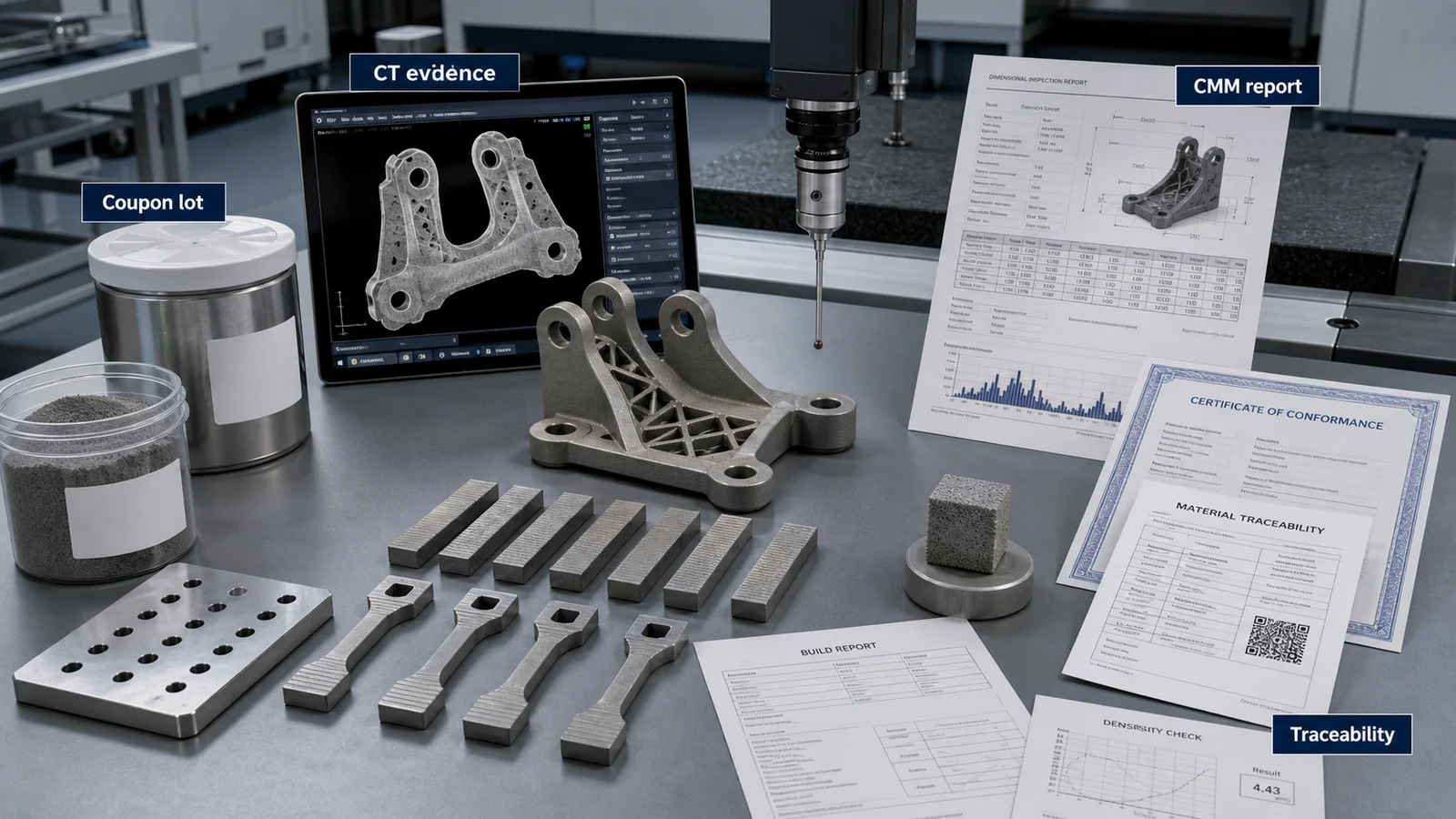 Titanium AM Qualification and Inspection: CT, CMM, NDT and Acceptance Evidence